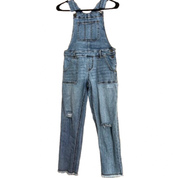 Lucky Brand Other - Lucky Brand Big Girls Light Wash Blue Denim Overalls Sz-12